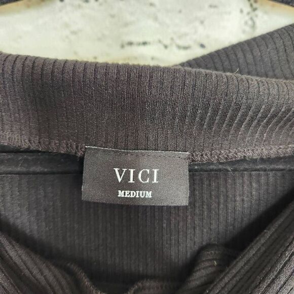 Vici Tyche Knit Boat Neck Dolman Sleeve Pullover Sweater Black Size Medium - Picture 12 of 12